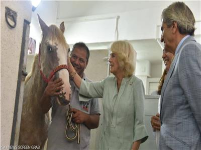 الدوقة كاميلا دوقة كورنوال وزوجة الامير تشارلز خلال زيارة مستشفى بروك الخيري لعلاج الحيوان