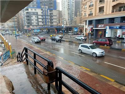  أمطار غزيرة على الإسكندرية