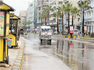الأمطار تضرب الإسكندرية