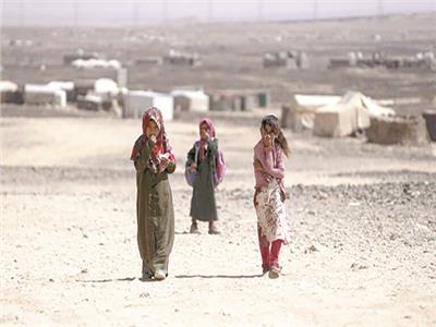 أطفال نازحة من محافظة مأرب اليمنية