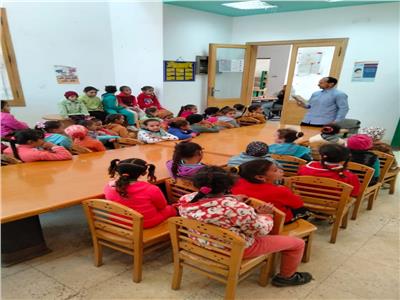 فاعليات ورشة حكي مع أطفال مكتبة الطفل بقصر ثقافة المنيا