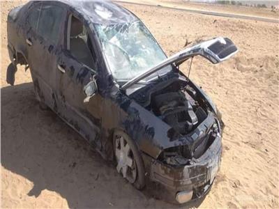 مصرع وإصابة 4 أشخاص إثر إنقلاب سيارة ملاكى بالطريق الصحراوي بالبحيرة