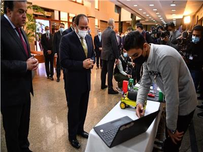 الرئيس السيسي خلال زيارته جامعة كفر الشيخ