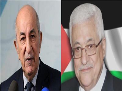 محمود عباس وعبد المجيد تبون 
