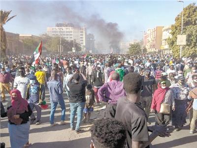 جانب من المظاهرات التى شهدتها العاصمة الخرطوم 