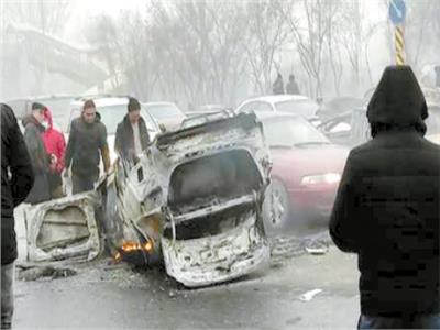 آثار الدمار بسبب الشغب فى كازاخستان