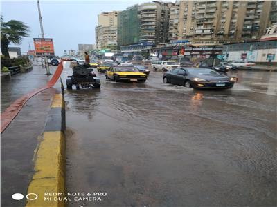 سقوط الأمطار بالإسكندرية
