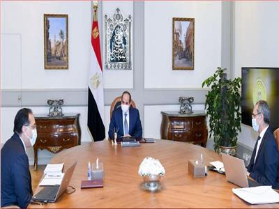  الرئيس عبد الفتاح السيسي خلال الاجتماع 