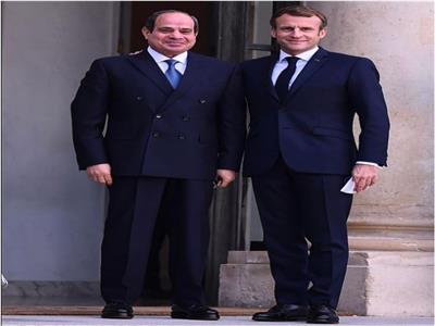  الرئيس عبد الفتاح السيسي والرئيس الفرنسي إيمانويل ماكرون
