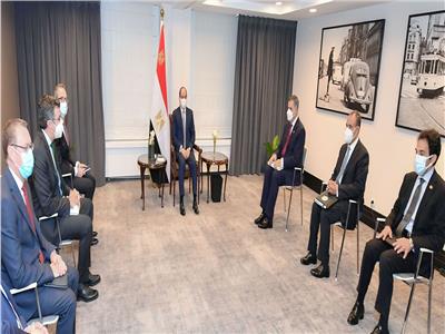 الرئيس السيسي يلتقي الرؤساء التنفيذيين لعدد من الشركات البلجيكية