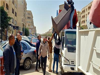 محافظة الجيزة ترفع ١٦٠٠ حالة تعدي وإشغال للمنشأت التجارية والمقاهي 