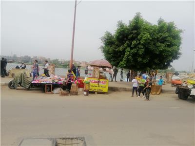 توافد المواطنين في الغربية للاحتفال بعيد الفطر بكورنيش النيل بكفرالزيات