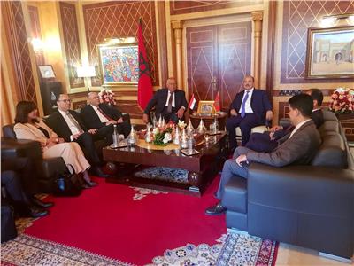 شكري يلتقي رئيس مجلس المستشارين المغربي بالرباط 