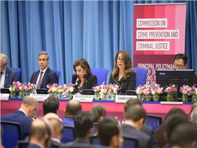 غادة والي تفتتح لجنة الأمم المتحدة لمنع الجريمة والعدالة الجنائية
