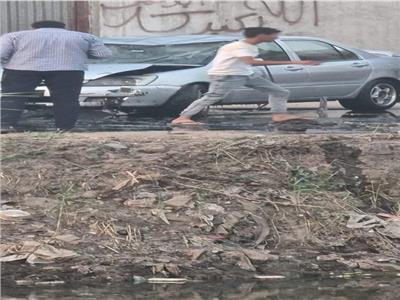 مصرع شخص في حادث سقوط سيارة بترعة المريوطية