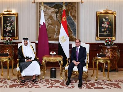 الرئيس السيسي و الأمير تميم بن حمد آل ثاني 
