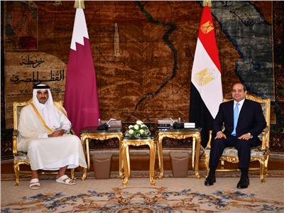 الرئيس السيسي يلتقي أمير قطر 