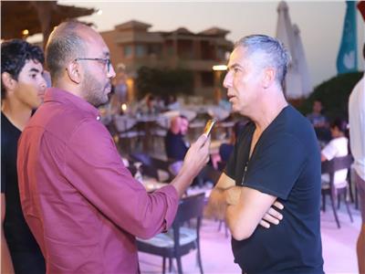 تيمور أبو الخير نائب رئيس اتحاد الجولف مع محرر بوابة اخبار اليوم