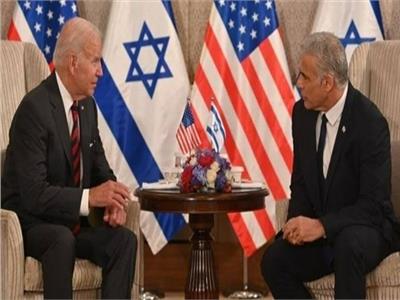 الرئيس الأمريكي جو بايدن، ورئيس الوزراء الإسرائيلي يائير لابيد