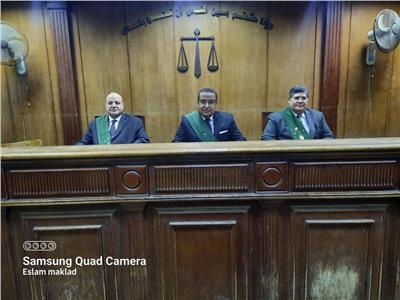هيئة المحكمة برئاسة المستشار خالد محمد أبو زيد