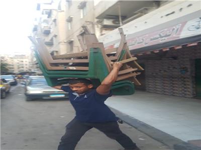 حملات مكبرة لإزالة الإشغالات بأحياء الإسكندرية 