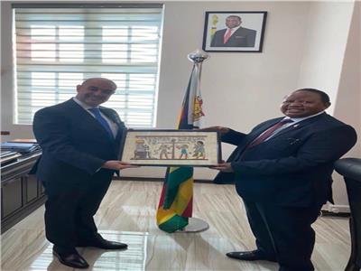 وزير الخارجية الزيمبابوي يستقبل السفير المصري في هراري  