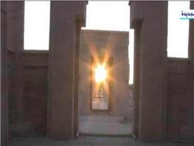 ظاهرة  تعامد الشمس على قدس الأقداس بمعبد هيبس بالوادي الجديد