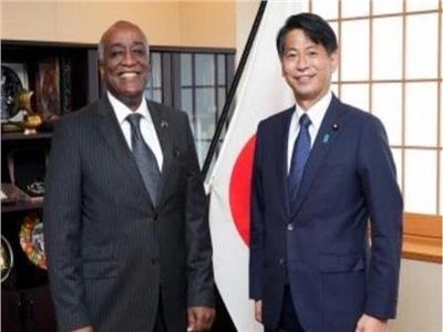 السفير المصري بطوكيو يلتقي وزير الدولة الياباني