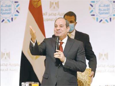 الرئيس عبدالفتاح السيسى خلال حفل إفطار الأسرة المصرية