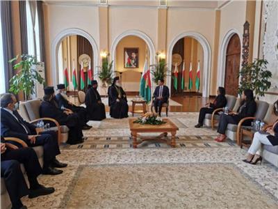 رئيس مدغشقر يستقبل السفير المصري وبطريرك الإسكندرية  
