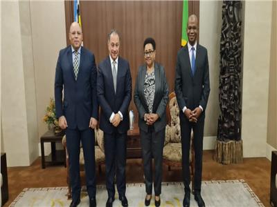 مساعد وزير الخارجية للشئون الافريقية يلتقي ووزيري الخارجية والطاقة التنزانيين