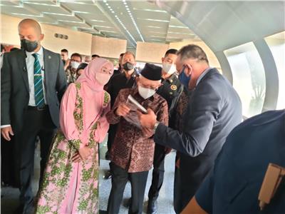 نائب رئيس جمهورية أندونسيا والوفد المرافق له في زيارة للمتحف القومي للحضارة المصرية