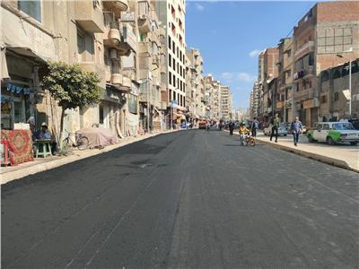 رصف شوارع منطقة شبرا بدمنهور
