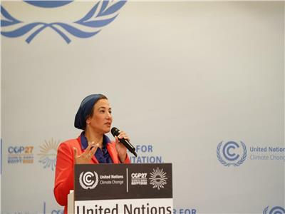  الدكتورة ياسمين فؤاد وزيرة البيئة والمنسق الوزارى ومبعوث مؤتمر المناخ COP27 
