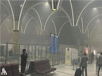 صورة للحريق من مطار بغداد الدولي