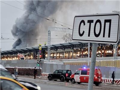 حريق اندلع بمبنى في العاصمة الروسية