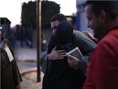 لحظة الافراج عن المحبوسين