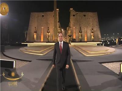 الرئيس السيسي يشهد حفل افتتاح طريق الكباش