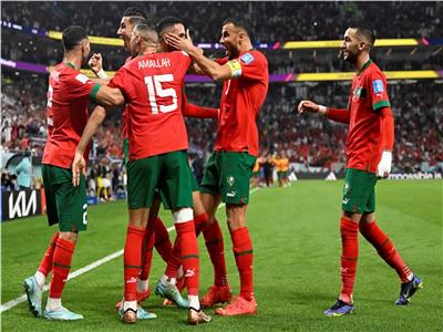 صورة من مباراة المغرب والبرتغال