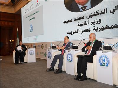 وزير المالية خلال المؤتمر العربي للأساليب الحديثة في إدارة المستشفيات بالقاهرة