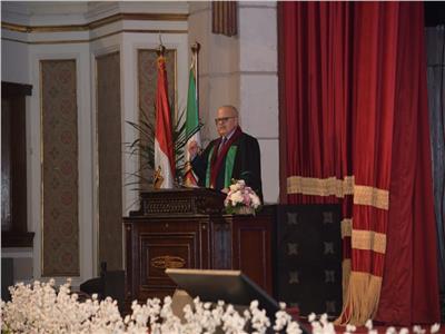 د.محمد عثمان الخشت خلال كلمته في احتفالية عيد العلم الـ17