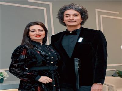 هبة مجدي برفقة زوجها الفنان محمد محسن 