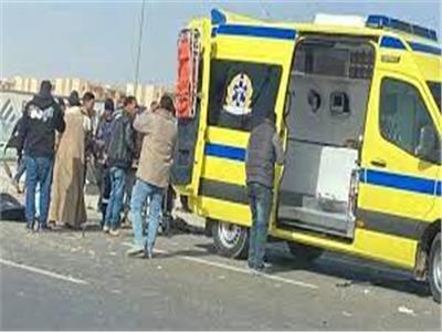 حادث انقلاب سيارة بالعياط