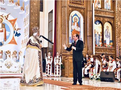 الرئيس السيسي خلال زيارته لكاتدرائية ميلاد المسيح