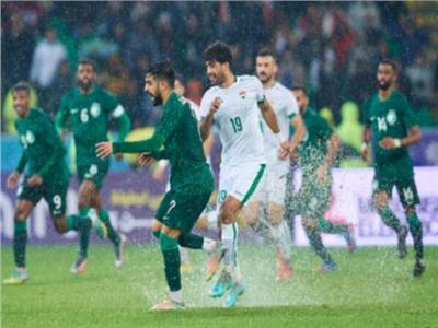 صورة من مباراة السعودية والعراق