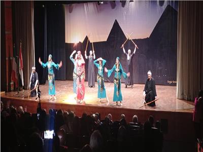 حفل فلكلوري لفن التحطيب المصري بالمسرح الكبير بالمتحف القومي للحضارة المصرية