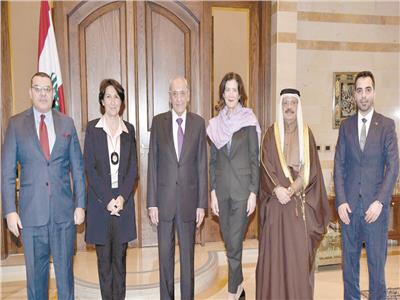لقاء رئيس مجلس النواب اللبنانى مع سفراء الدول الخمسة فى بيروت
