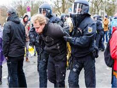القبض على متظاهرين في ألمانيا