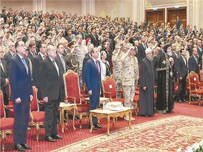 الرئيس عبدالفتاح السيسي في الإحتفال بيوم الشهيد
