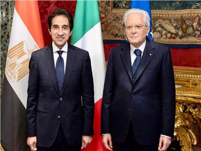 الرئيس الإيطالي سيرجيو ماتاريلا - السفير بسام راضي 